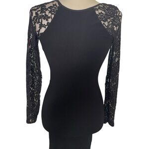 FREE PEOPLE lace midi dress long sleeve XS/S